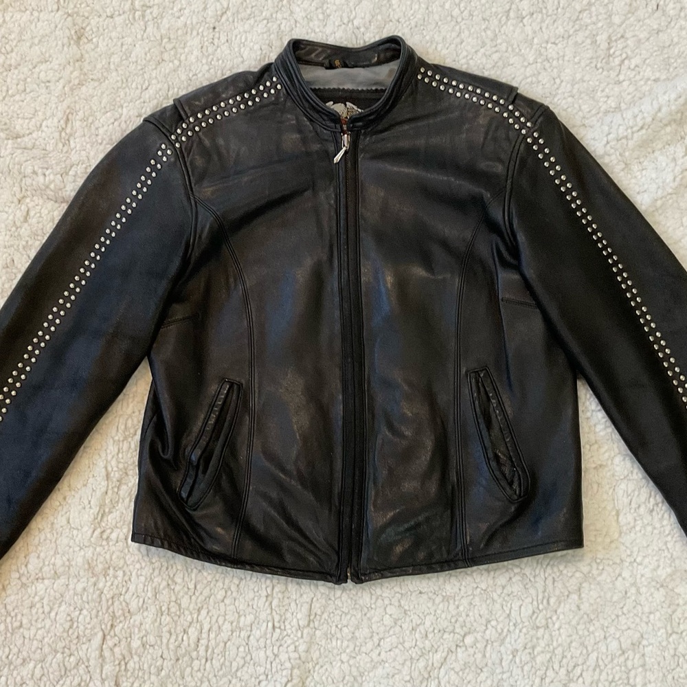 Harley-Davidson Black Studded Leather Jacket Women’s Small